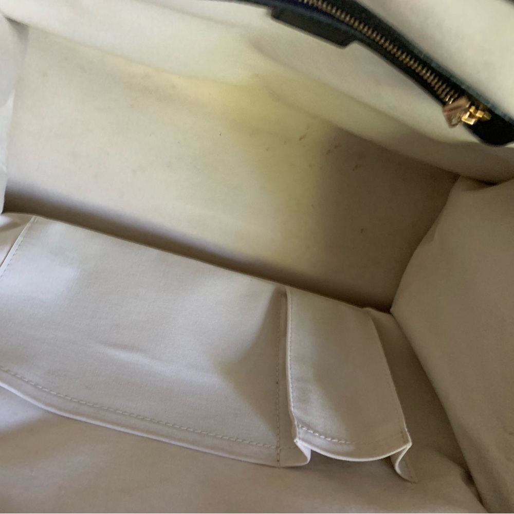 Authentic Louis Vuitton Josephine Navy and Cream Monogram Tote/Handbag - Picture 11 of 16